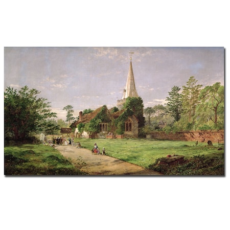 Jasper Cropsey 'Stoke Poges Church' Canvas Art,14x24